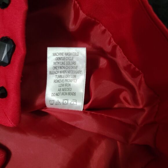 Joni B Womens Blazer Multicolor Size Medium Cotton Blend Stretch Beaded - Picture 7 of 12